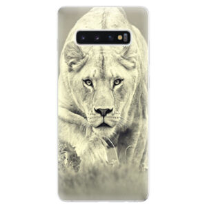 Odolné silikonové pouzdro iSaprio - Lioness 01 - Samsung Galaxy S10+