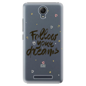 Plastové puzdro iSaprio - Follow Your Dreams - black - Xiaomi Redmi Note 2