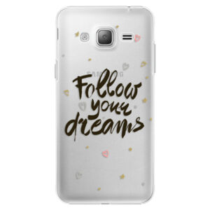 Plastové puzdro iSaprio - Follow Your Dreams - black - Samsung Galaxy J3