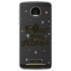 Plastové puzdro iSaprio - Follow Your Dreams - black - Lenovo Moto Z