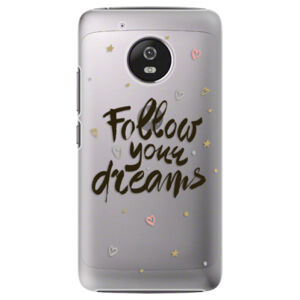 Plastové puzdro iSaprio - Follow Your Dreams - black - Lenovo Moto G5