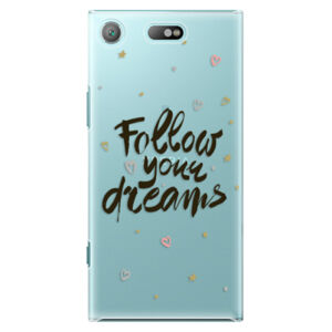 Plastové puzdro iSaprio - Follow Your Dreams - black - Sony Xperia XZ1 Compact