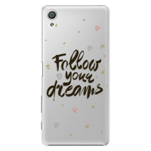 Plastové puzdro iSaprio - Follow Your Dreams - black - Sony Xperia X