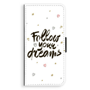 Flipové puzdro iSaprio - Follow Your Dreams - black - Huawei Ascend P8