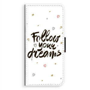 Flipové puzdro iSaprio - Follow Your Dreams - black - Samsung Galaxy A8 Plus