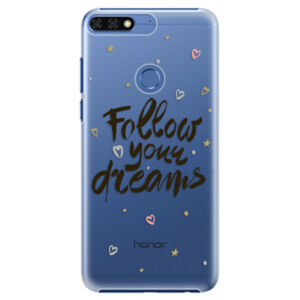 Plastové puzdro iSaprio - Follow Your Dreams - black - Huawei Honor 7C