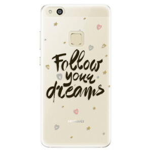 Silikónové puzdro iSaprio - Follow Your Dreams - black - Huawei P10 Lite