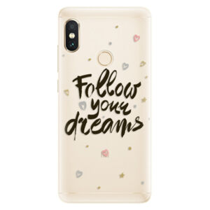 Silikónové puzdro iSaprio - Follow Your Dreams - black - Xiaomi Redmi Note 5