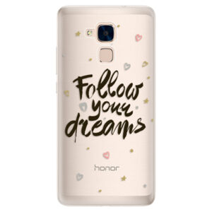 Silikónové puzdro iSaprio - Follow Your Dreams - black - Huawei Honor 7 Lite