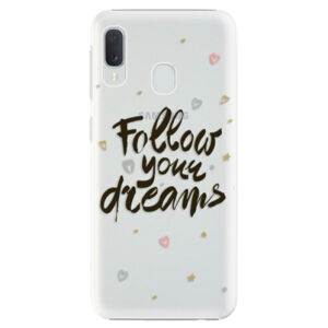 Plastové puzdro iSaprio - Follow Your Dreams - black - Samsung Galaxy A20e