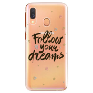 Plastové puzdro iSaprio - Follow Your Dreams - black - Samsung Galaxy A40