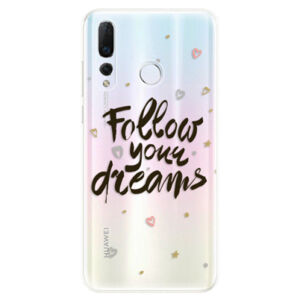 Odolné silikonové pouzdro iSaprio - Follow Your Dreams - black - Huawei Nova 4