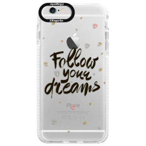 Silikónové púzdro Bumper iSaprio - Follow Your Dreams - black - iPhone 6/6S