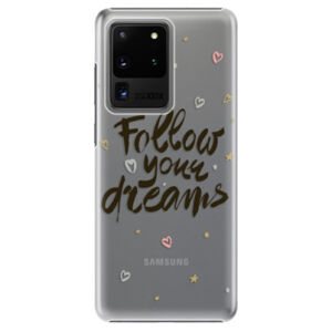 Plastové puzdro iSaprio - Follow Your Dreams - black - Samsung Galaxy S20 Ultra