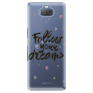 Plastové puzdro iSaprio - Follow Your Dreams - black - Sony Xperia 10