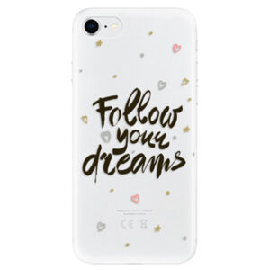 Odolné silikónové puzdro iSaprio - Follow Your Dreams - black - iPhone SE 2020