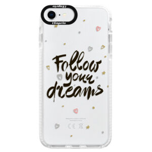 Silikónové puzdro Bumper iSaprio - Follow Your Dreams - black - iPhone SE 2020