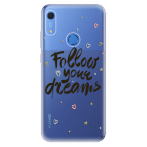 Odolné silikónové puzdro iSaprio - Follow Your Dreams - black - Huawei Y6s