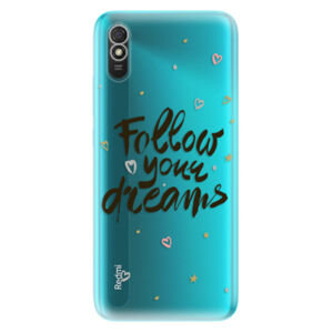 Odolné silikónové puzdro iSaprio - Follow Your Dreams - black - Xiaomi Redmi 9A