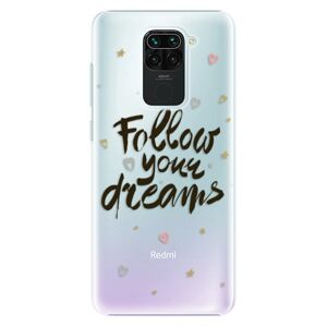 Plastové puzdro iSaprio - Follow Your Dreams - black - Xiaomi Redmi Note 9