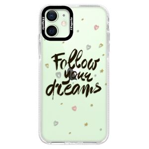 Silikónové puzdro Bumper iSaprio - Follow Your Dreams - black - iPhone 12
