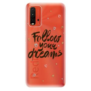 Odolné silikónové puzdro iSaprio - Follow Your Dreams - black - Xiaomi Redmi 9T