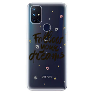 Odolné silikónové puzdro iSaprio - Follow Your Dreams - black - OnePlus Nord N10 5G