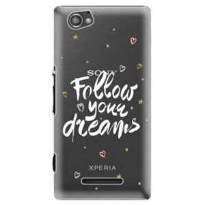 Plastové puzdro iSaprio - Follow Your Dreams - white - Sony Xperia M
