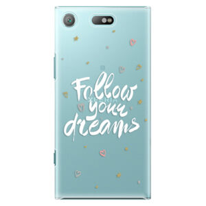 Plastové puzdro iSaprio - Follow Your Dreams - white - Sony Xperia XZ1 Compact