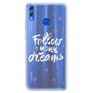 Silikónové puzdro iSaprio - Follow Your Dreams - white - Huawei Honor 8X