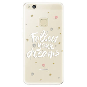 Silikónové puzdro iSaprio - Follow Your Dreams - white - Huawei P10 Lite
