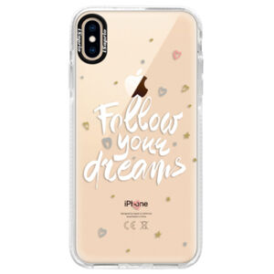 Silikónové púzdro Bumper iSaprio - Follow Your Dreams - white - iPhone XS Max