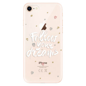 Odolné silikónové puzdro iSaprio - Follow Your Dreams - white - iPhone 8