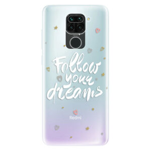 Odolné silikónové puzdro iSaprio - Follow Your Dreams - white - Xiaomi Redmi Note 9