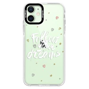 Silikónové puzdro Bumper iSaprio - Follow Your Dreams - white - iPhone 12 mini
