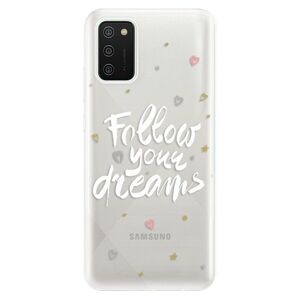 Odolné silikónové puzdro iSaprio - Follow Your Dreams - white - Samsung Galaxy A02s