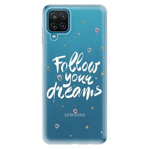 Odolné silikónové puzdro iSaprio - Follow Your Dreams - white - Samsung Galaxy A12