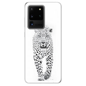 Odolné silikónové puzdro iSaprio - White Jaguar - Samsung Galaxy S20 Ultra