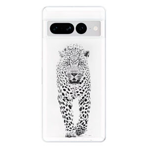 Odolné silikónové puzdro iSaprio - White Jaguar - Google Pixel 7 Pro 5G