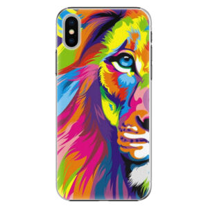 Plastové puzdro iSaprio - Rainbow Lion - iPhone X