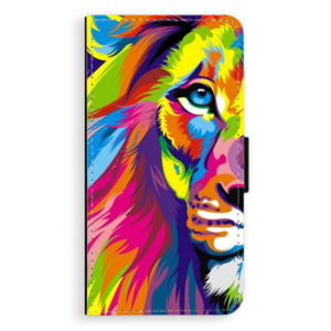 Flipové puzdro iSaprio - Rainbow Lion - Samsung Galaxy J5