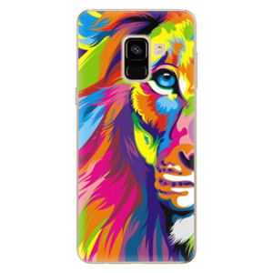 Odolné silikónové puzdro iSaprio - Rainbow Lion - Samsung Galaxy A8 2018