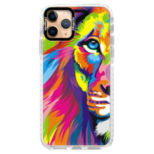 Silikónové puzdro Bumper iSaprio - Rainbow Lion - iPhone 11 Pro