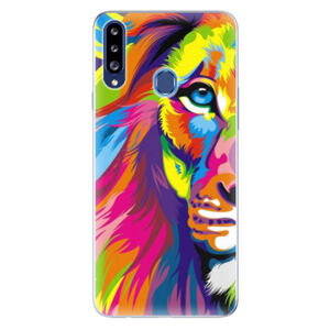 Odolné silikónové puzdro iSaprio - Rainbow Lion - Samsung Galaxy A20s