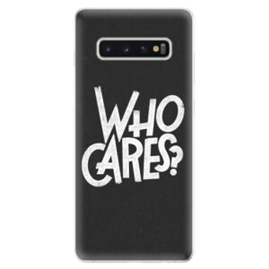Odolné silikonové pouzdro iSaprio - Who Cares - Samsung Galaxy S10+