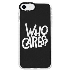 Silikónové puzdro Bumper iSaprio - Who Cares - iPhone SE 2020