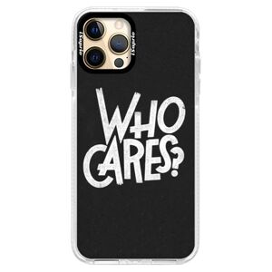 Silikónové puzdro Bumper iSaprio - Who Cares - iPhone 12 Pro