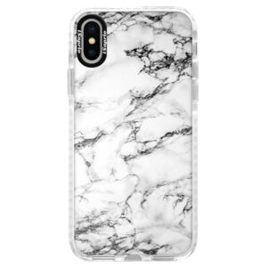 Silikónové púzdro Bumper iSaprio - White Marble 01 - iPhone X
