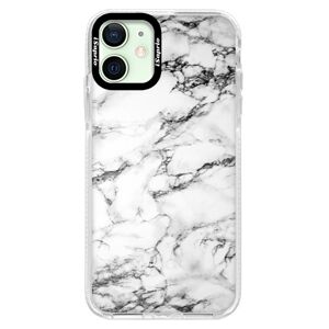 Silikónové puzdro Bumper iSaprio - White Marble 01 - iPhone 12