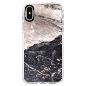 Silikónové púzdro Bumper iSaprio - BW Marble - iPhone X